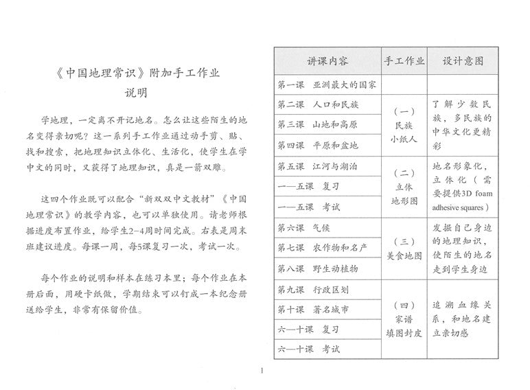 New Shuangshuang Book 7--Geography  《新双双中文教材》第七册中国地理常识