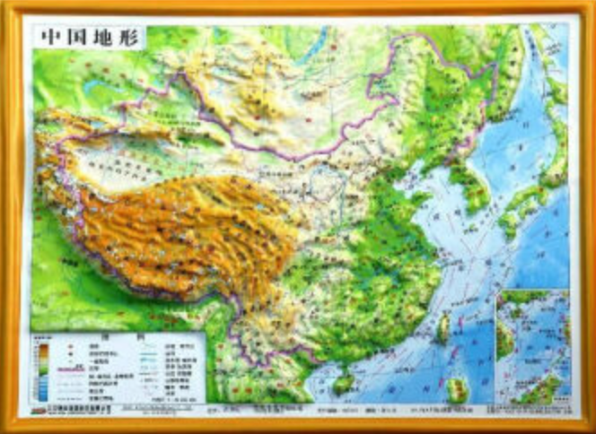中国地形 立体地図 【公式通販】